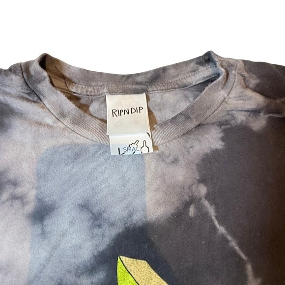 RIPNDIP Power Nerm Long Sleeve Tie Dye Shirt Graphic Print Size Small - Picture 4 of 6